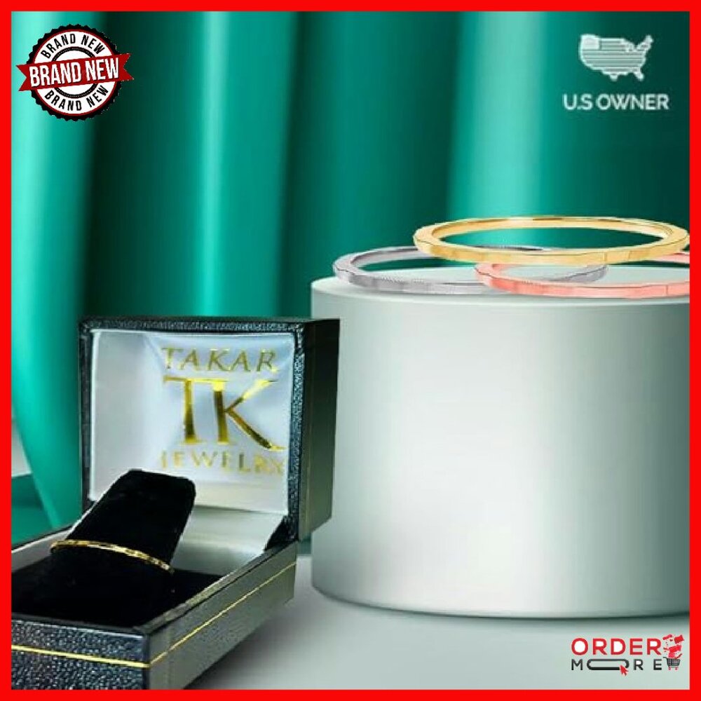 10k Solid Gold Dainty Stackable Wedding Band Ring… - image 8